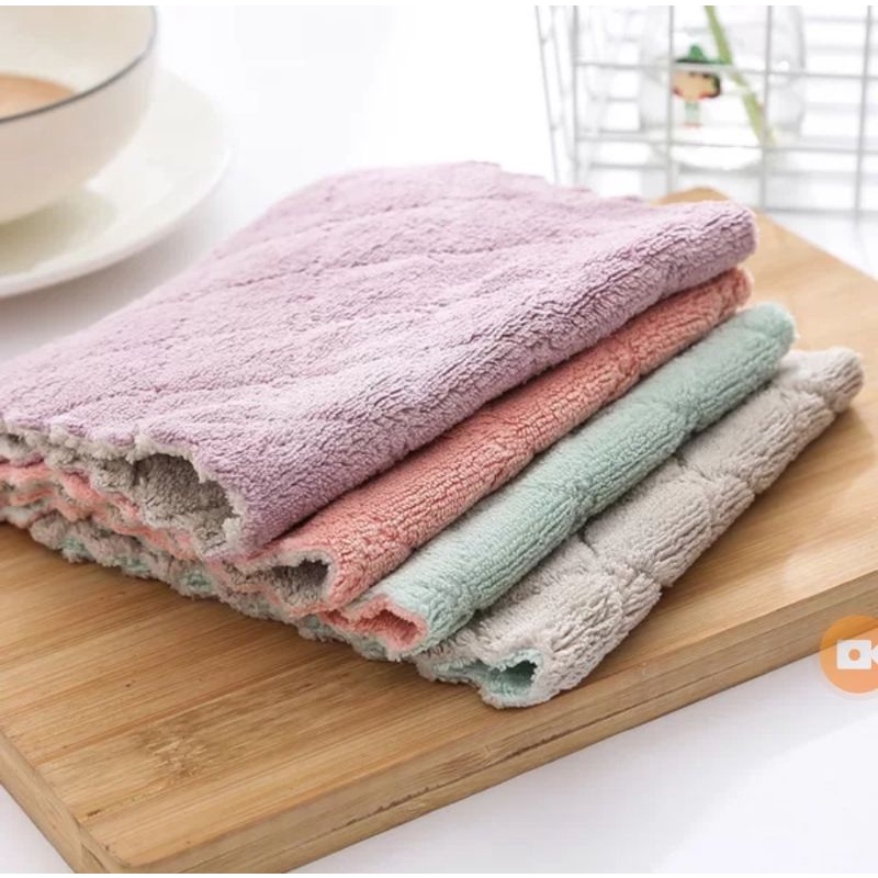 Kain Lap Piring ANTI MINYAK Microfiber Serap Air