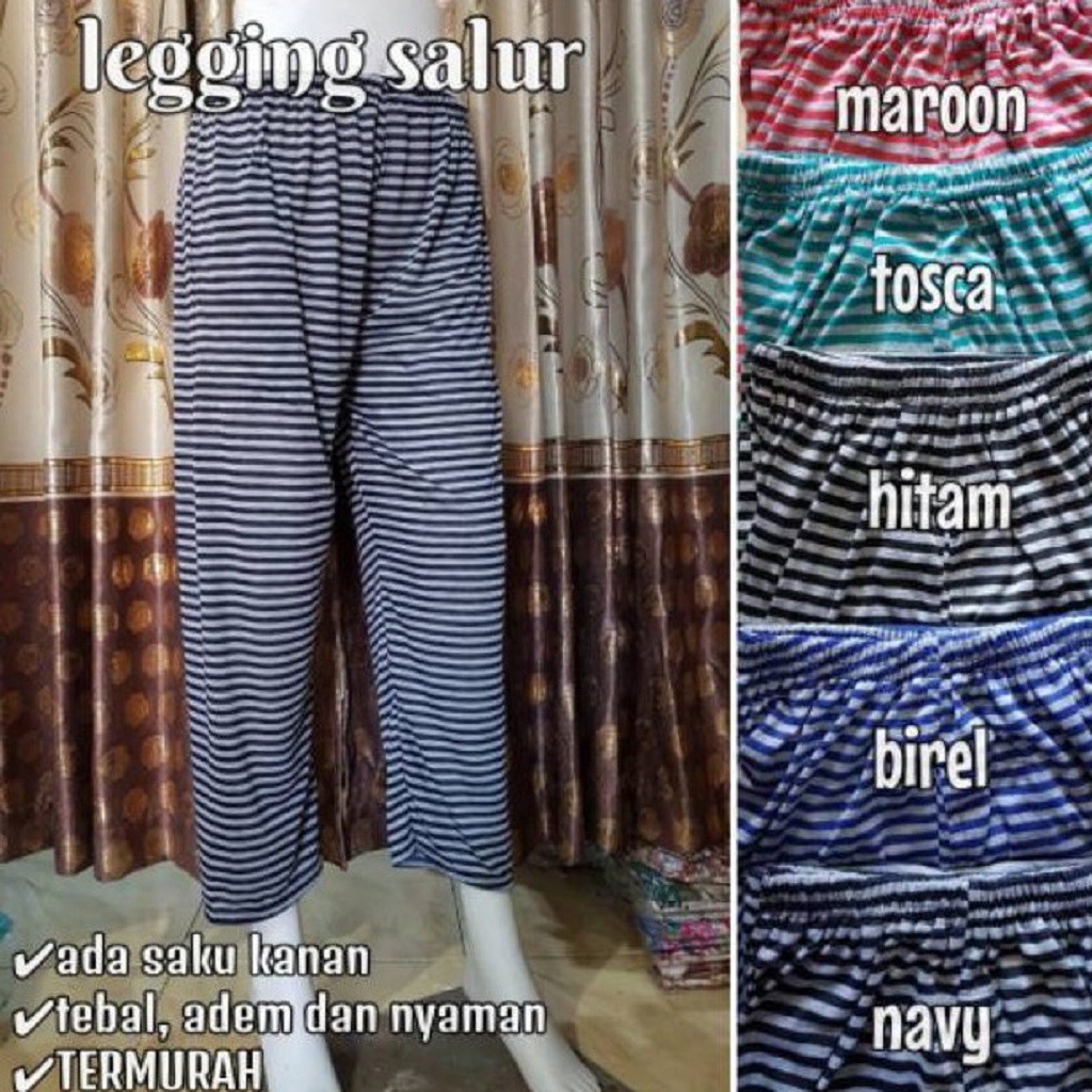 CELAMIS SALUR STRIPE LOS JUMBO Legging Jegging Silma Teresa Celana Dalam Gamis B Murah