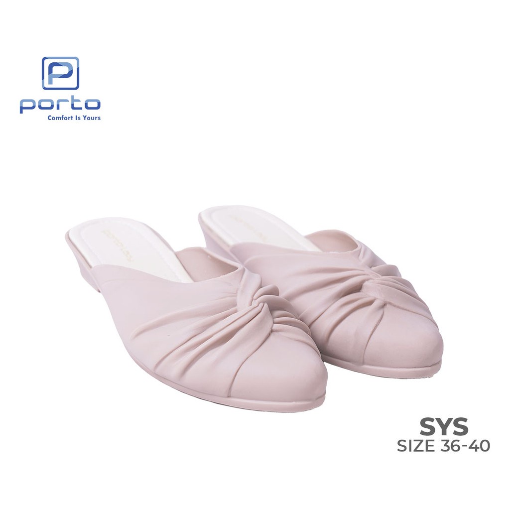 sogo PORTO LADY SYS Sepatu Wanita Wedges Cantik Casual Selop Nyaman Terbaru