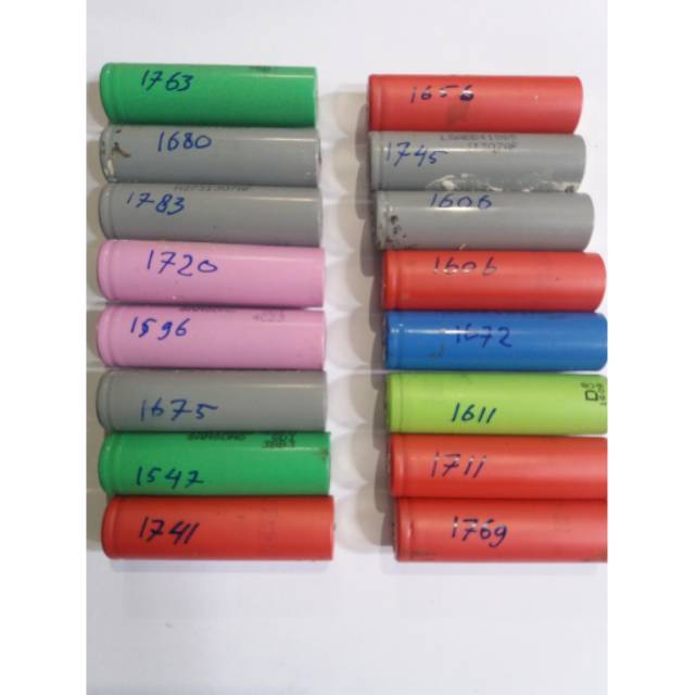 Batre baterai 18650 bekas bongkaran copotan batre laptop kapsitas real 1500-1800mah
