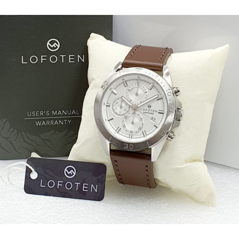 JAM TANGAN LOFOTEN 6504 CHRONO KULIT ORIGINAL