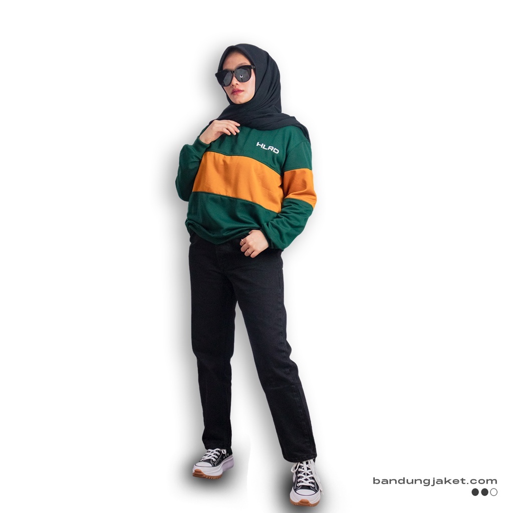 Holyrider Sweatshirt Stripe Henzie Emerald II  Sweatshirt Stripe Fashionable