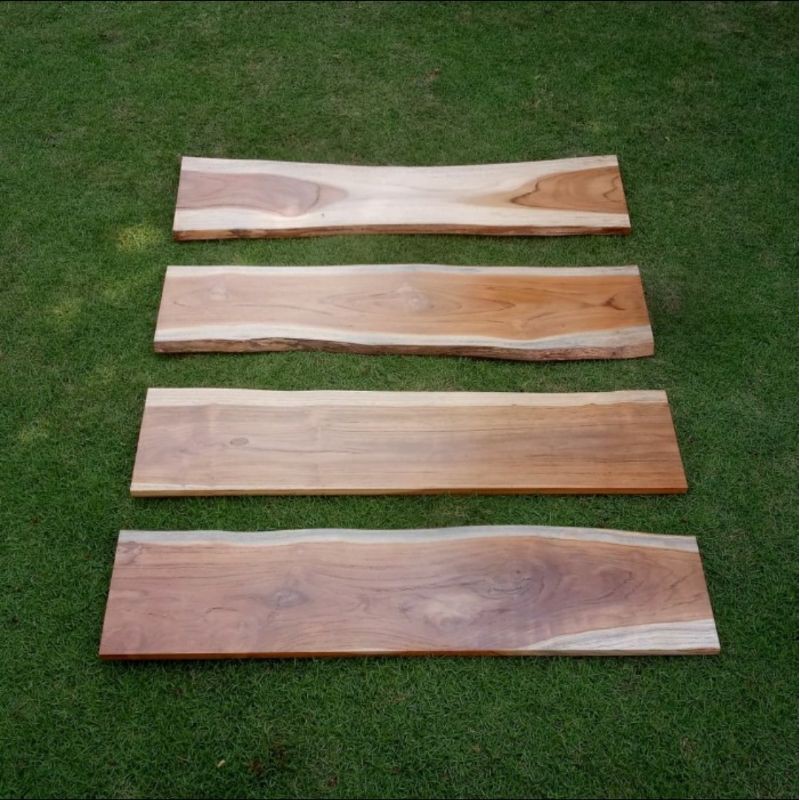 papan kayu jati asli, ambalan pinggir natural