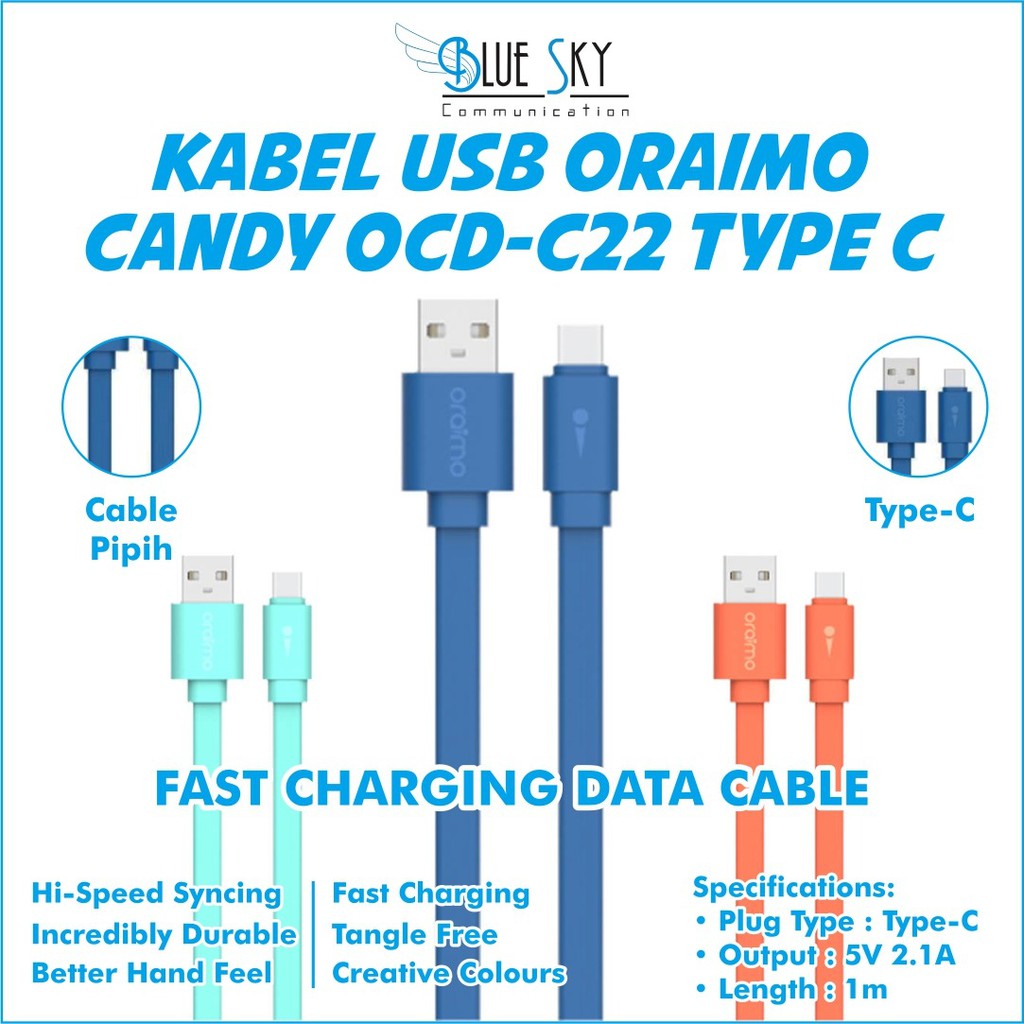 KABEL USB ORAIMO CANDY OCD-C22 TYPE C