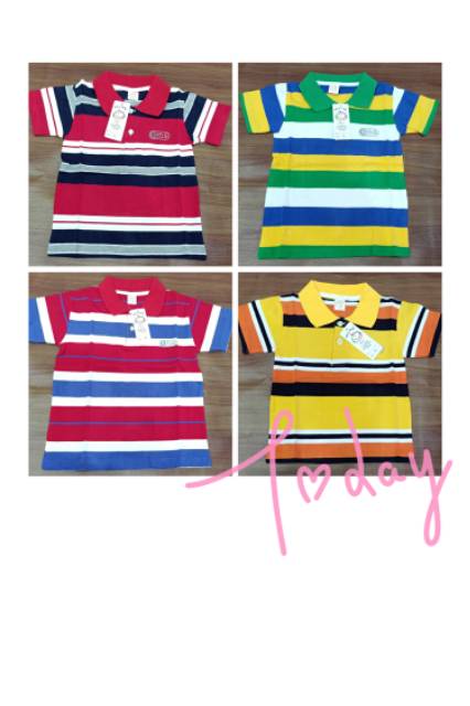 Baju hem anak cowok 2-12 thn katun strech warna warni / Polo shirt / T-shirt anak laki Premium