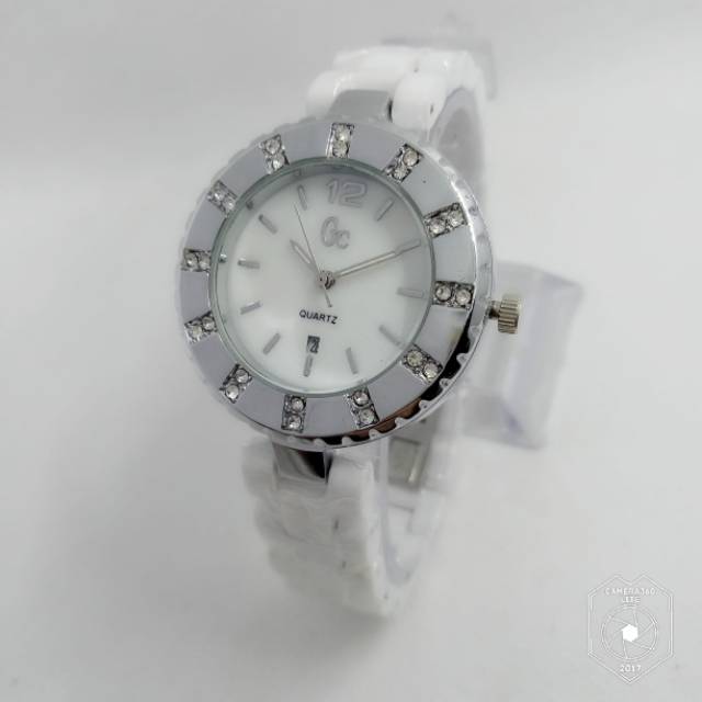 Jam Tangan Wanita Guess Collection Tali keramik Tanggal Aktif Diameter 3,5cm #jamtanganwanita