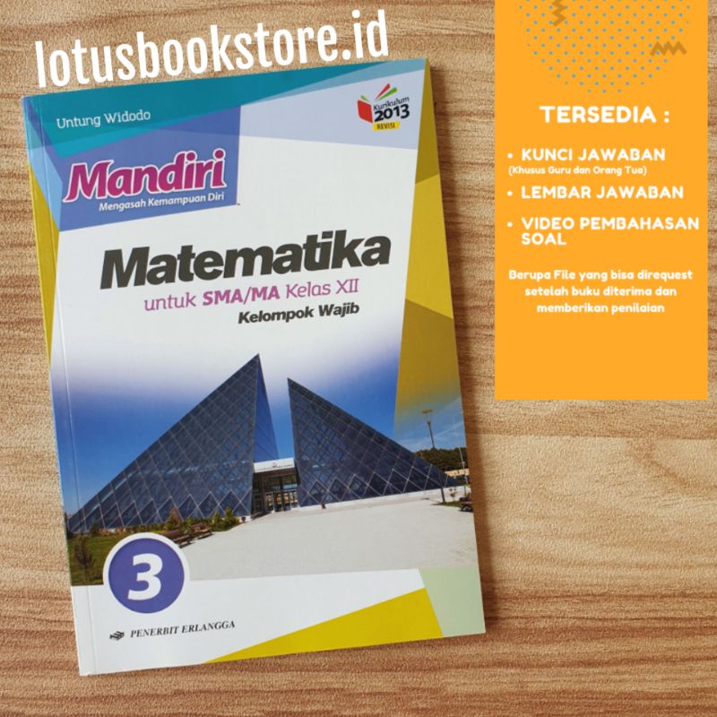 Mandiri Matematika Sma Kelas 12 Buku Erlangga Kelompok Wajib Kurikulum 2013 Revisi Original Shopee Indonesia