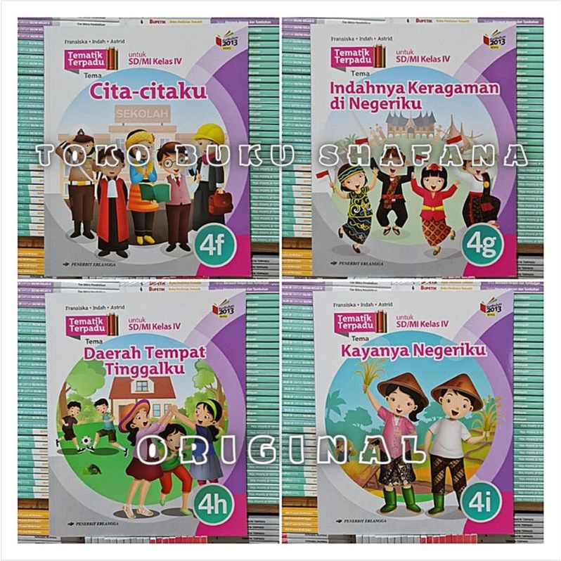BUKU TEMATIK TERPADU 4F 4G 4H 4I ERLANGGA K13 REVISI KELAS 4 SD SEMESTER 2 ORI