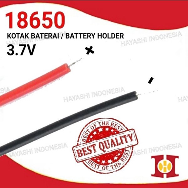 18650 Battery Holder 1 2 3 4 Baterai Case Batere Box Kotak Batre Kabel.