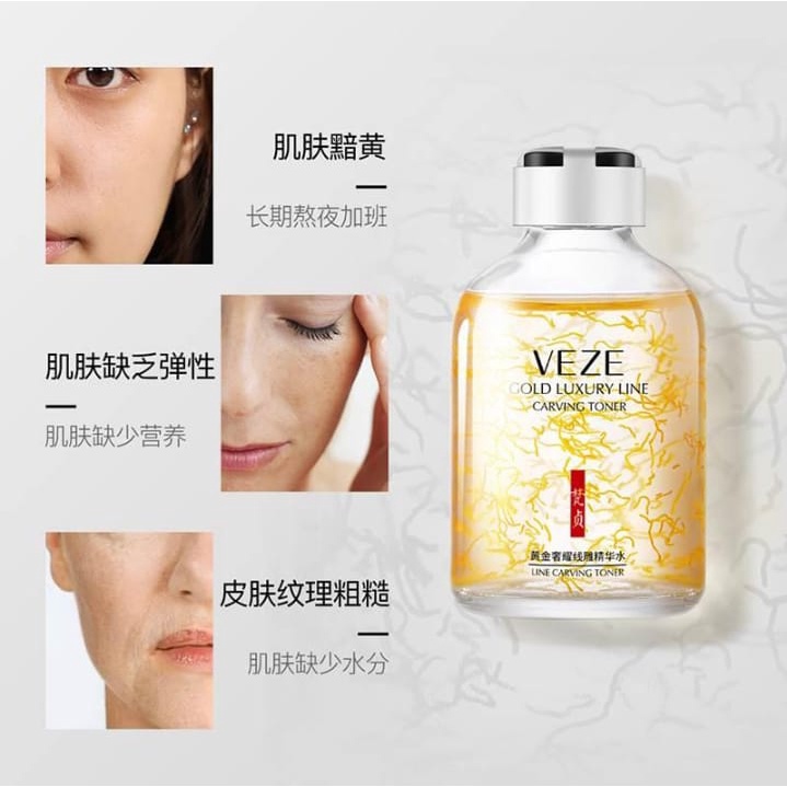 Veze Line Carving Toner Collagen Protein and Gold Luxury Toner