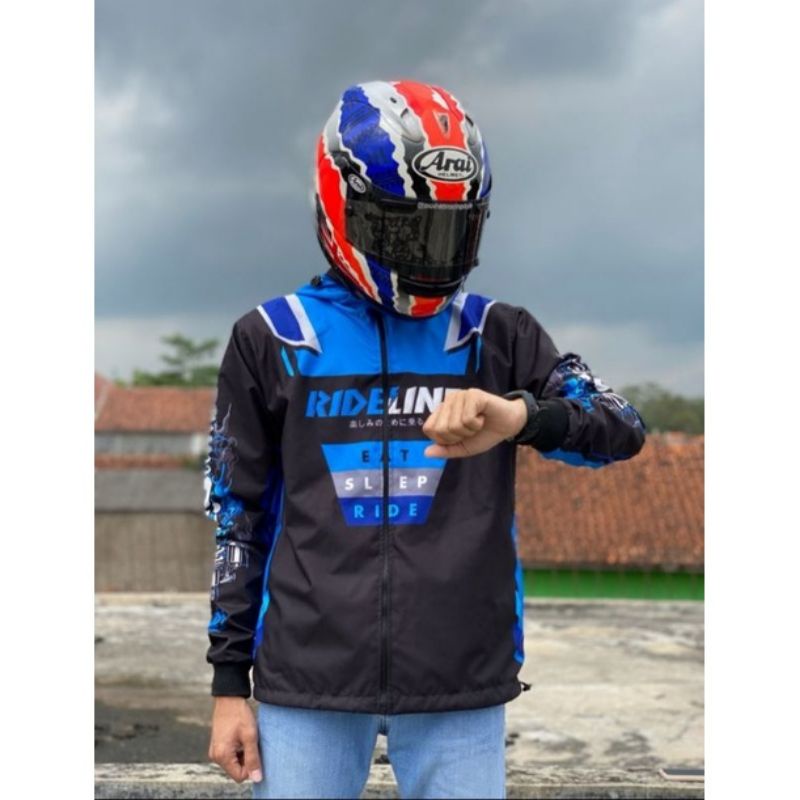 OUTWEAR HOODIE JAKET SUNMORI SHINOBI BLUE RIDELINE
