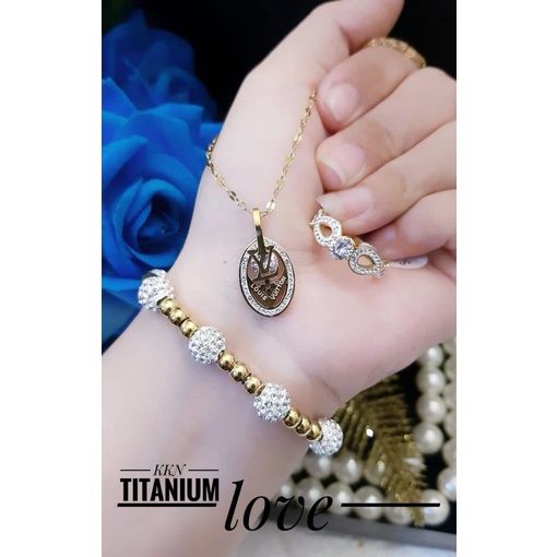 Titanium gelang kalung dan Cincin HTR765