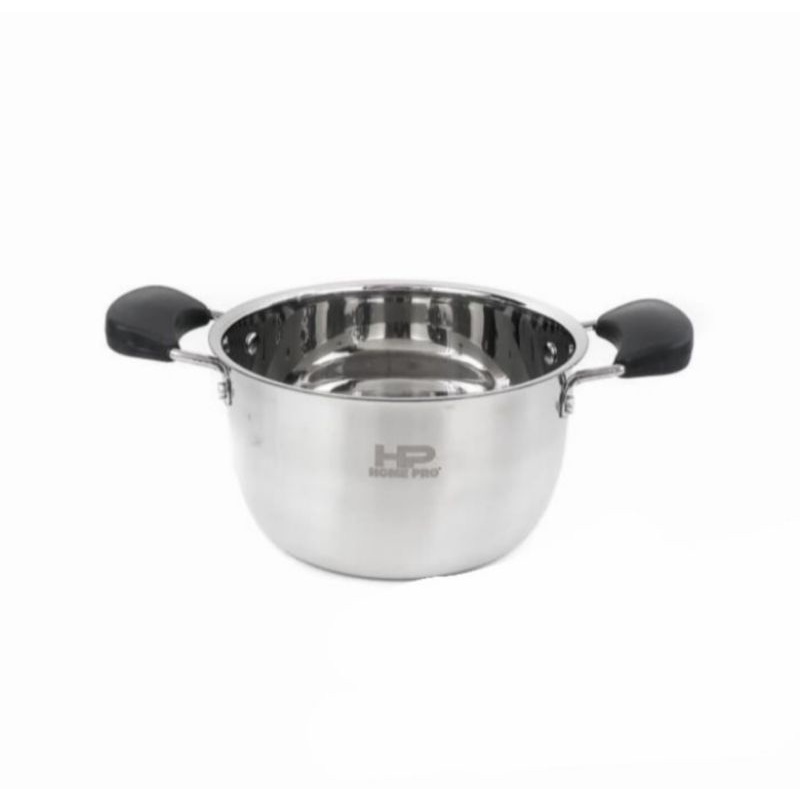 home pro panci stainless steel sauce pan high quality tutup kaca 20cm