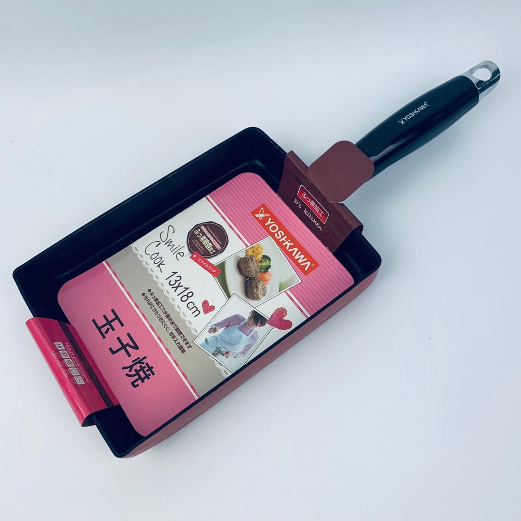 YOSHIKAWA Teflon PERSEGI Penggorengan 13 x 18 CM