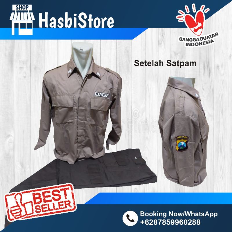 BAJU PDL SATPAM/SECUTIY COKLAT