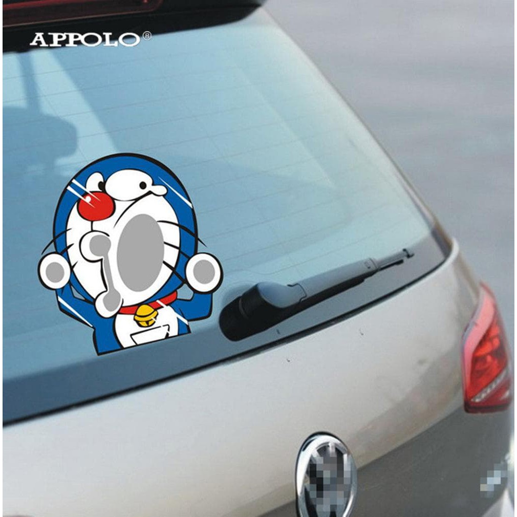 Aksesoris Mobil Stiker Doraemon Tabrak Kaca Belakang Car Hit the Glass