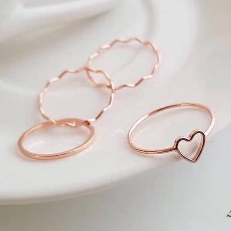 Love cold wind ring female fashion personality wild index finger ring Japanese light luxury tail ring 210807