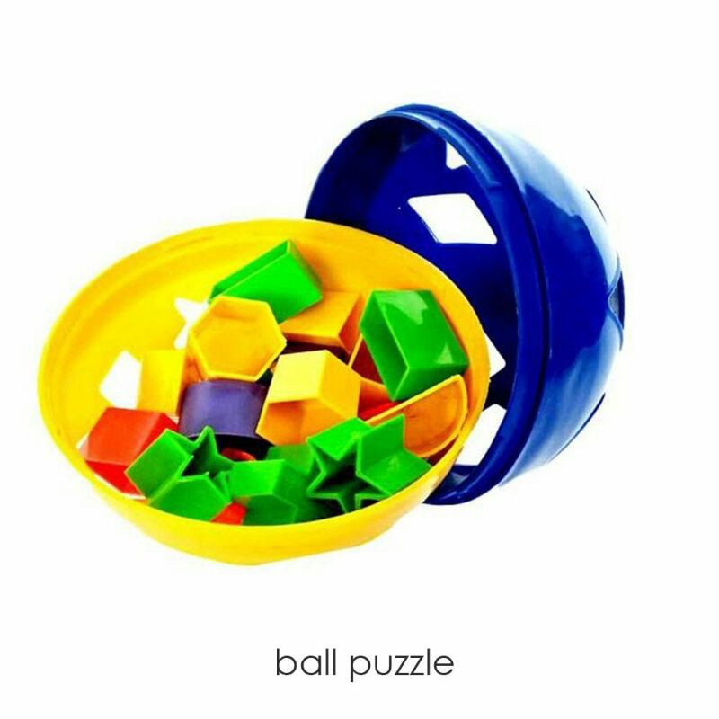Mainan Permainan Seru edukasi Bola Plastik Warna Warni Puzzle 3D Anak Bayi Laki Laki Perempuan Cewek-3