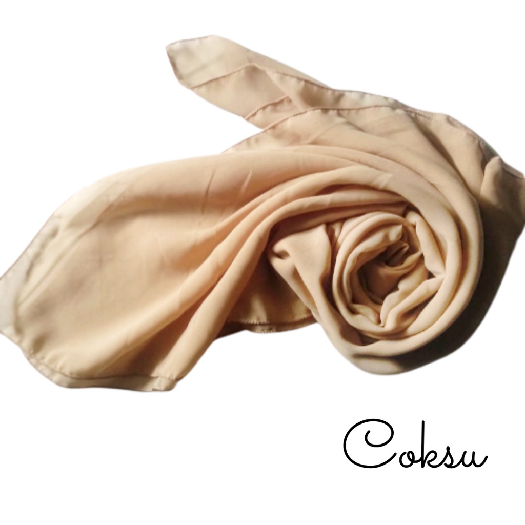 HIJAB SEGI EMPAT BELLA SQUARE POLYCOTTON PREMIUM / JILBAB BELA SQUARE 12PCS MUAT 1KG-COKSU