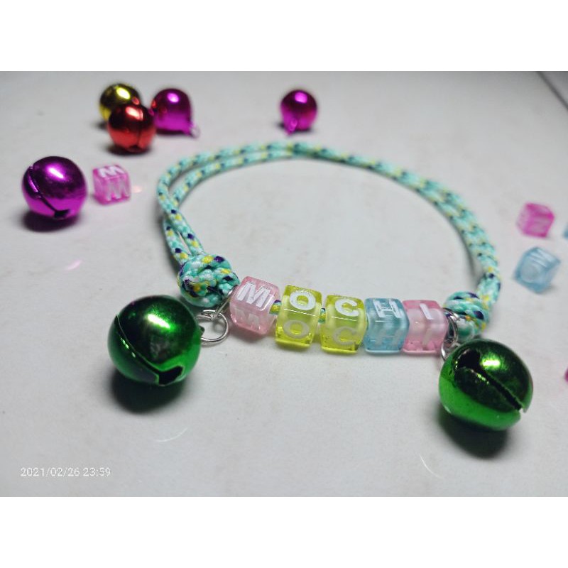 kalung kucing  FREE NAMA 2 LONCENG (7000)14MM