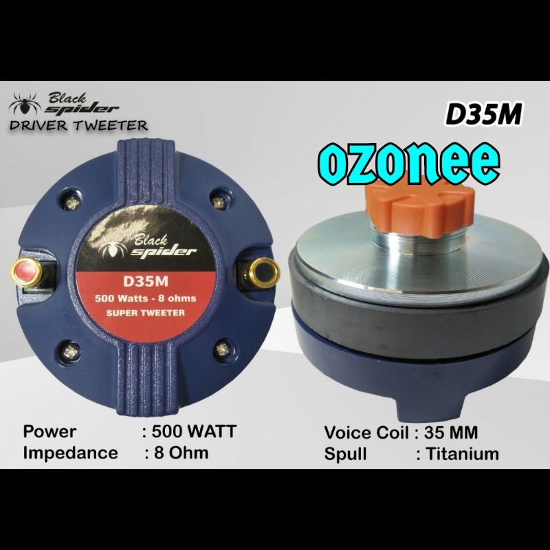 DRIVER TWEETER BLACK SPIDER D 35 M D35M ORIGINAL 500 WATT