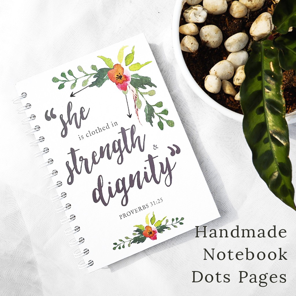 

Handmade Notebook Dots Pages with 2024 Calendar