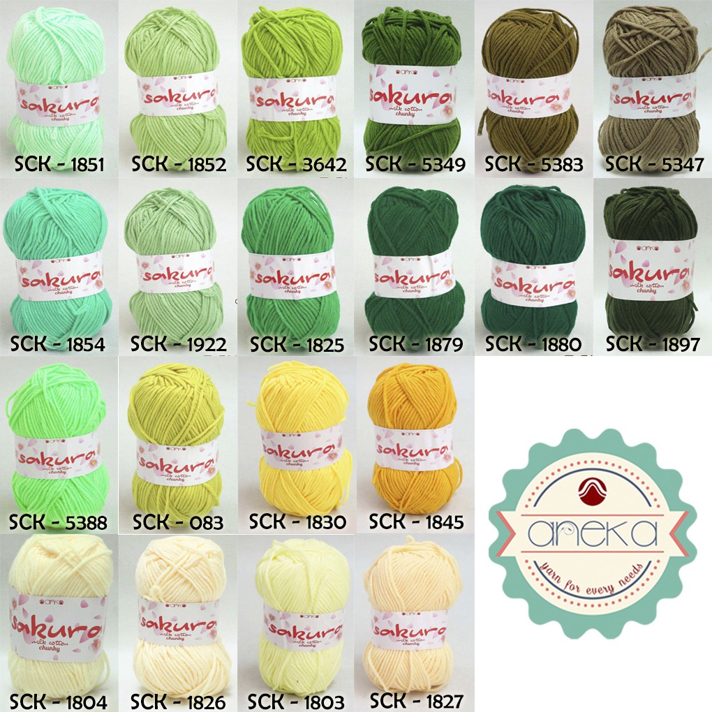 KATALOG Benang  Rajut  Katun  Susu  Sakura  Milk  Cotton  