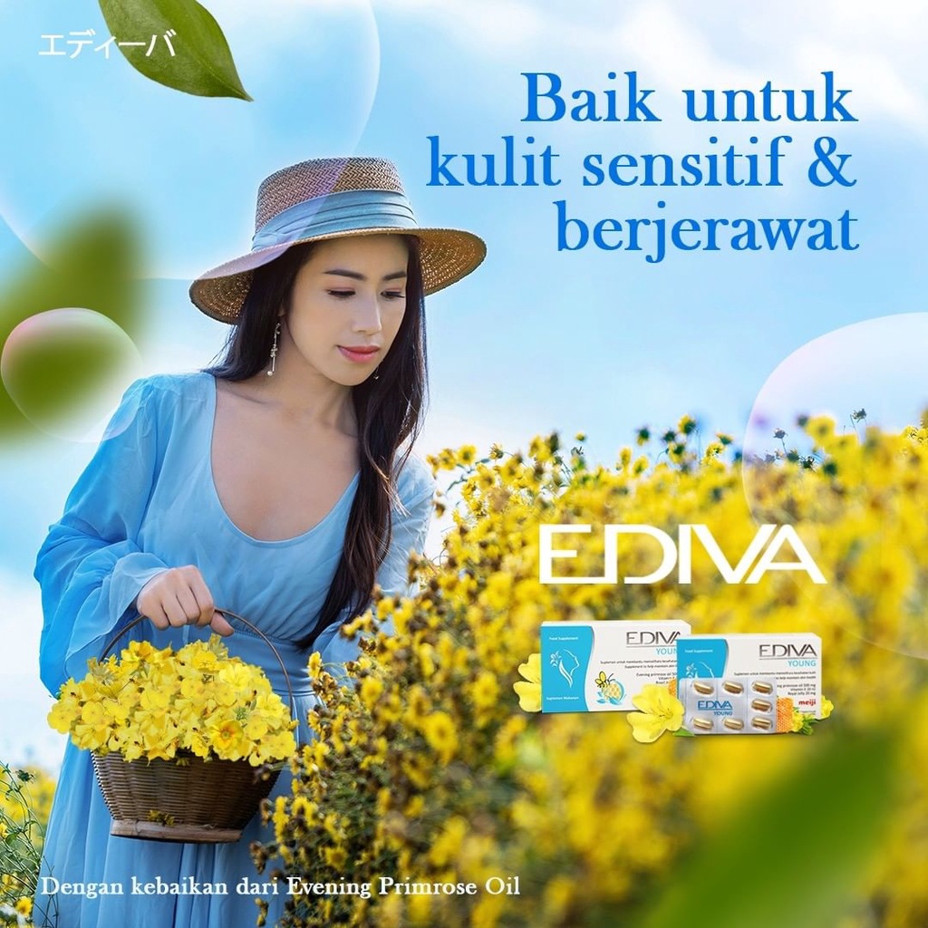 EDIVA YOUNG 1 BOX 28 KAPSUL | Suplemen Untuk Membantu Menjaga Kesehatan Kulit