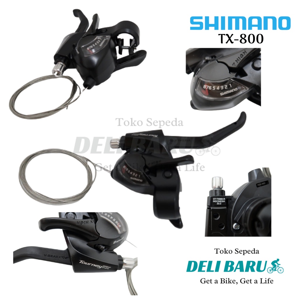 Shimano Shifter TX-800 ORI 8 speed kanan saja operan gigi sepeda MTB, federal, lipat, minion