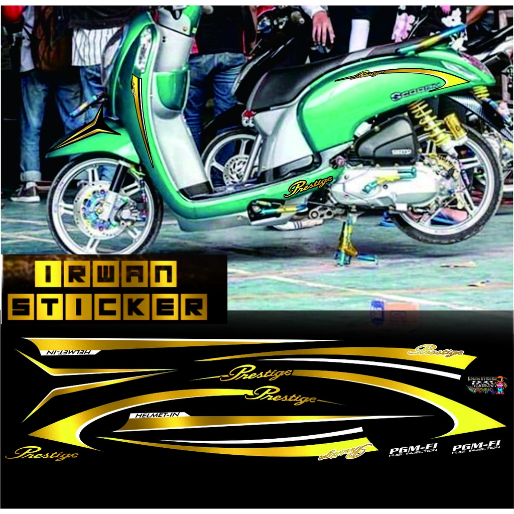 STRIPING HONDA SCOOPY GOLD FRESTEG LIST SIMPLE GOLD