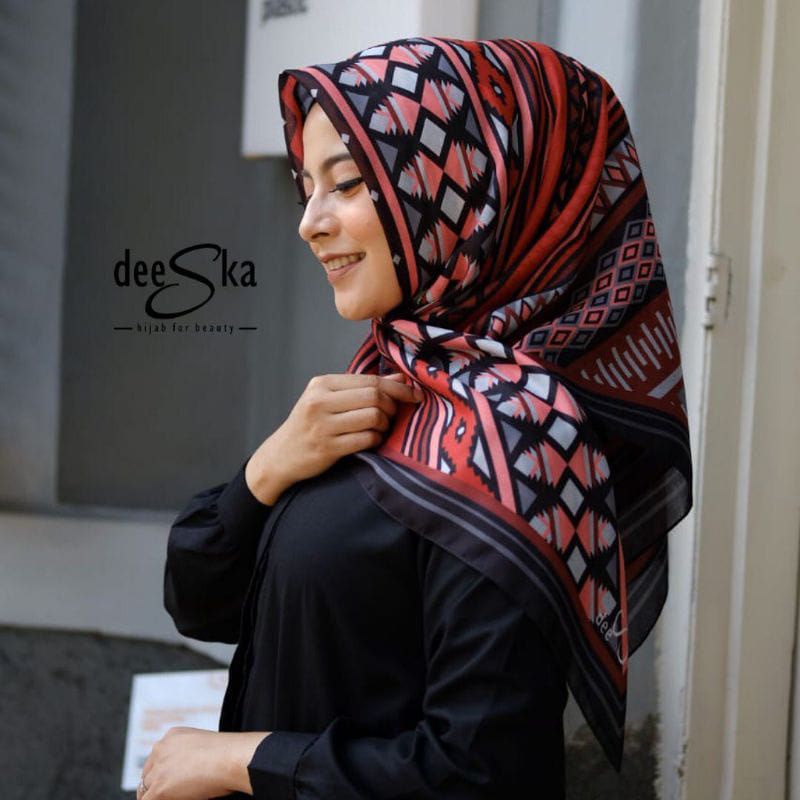 Hijab denay segi empat Lasercut MS Hijab /kerudung motif terbaru-MS 88