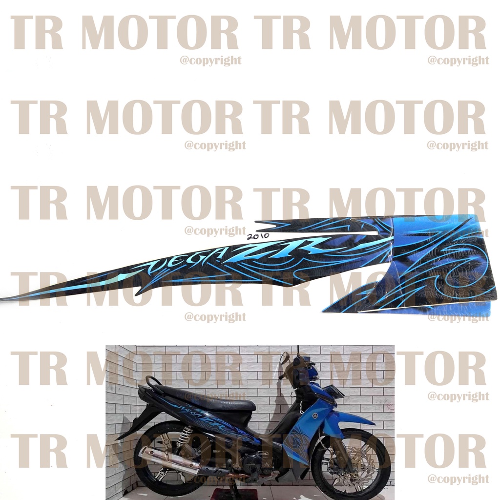 Stiker Motor Vega ZR 2010 Sticker Striping Lis Full Set Motor