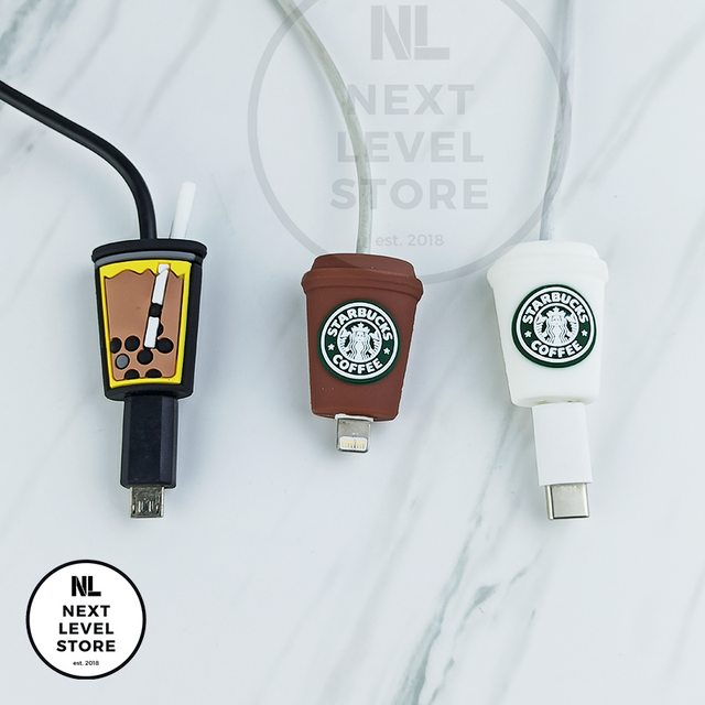 Cable Bite Beverages Minuman Sprite CocaCola Starbucks Pelindung Kabel