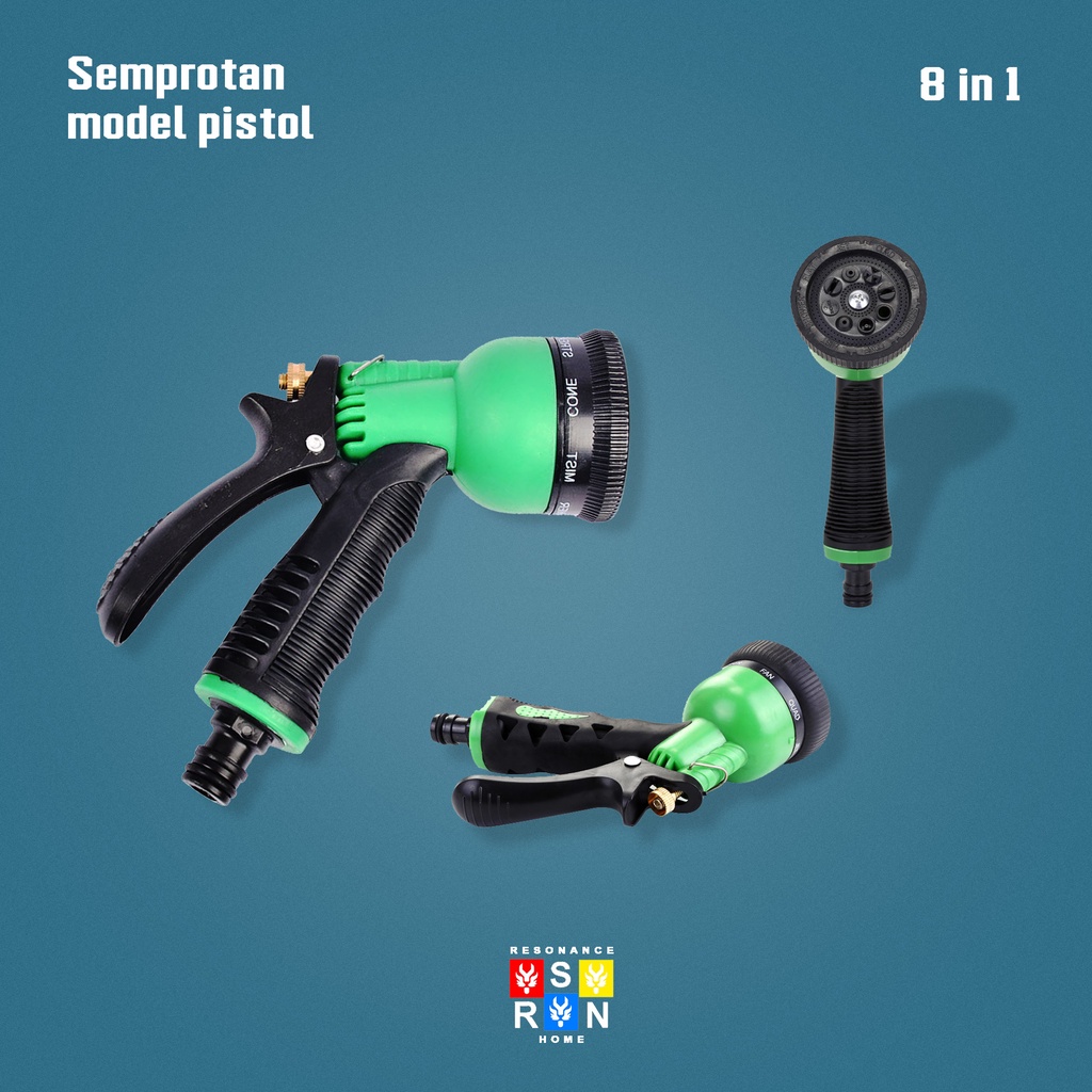 SEMPROTAN AIR PISTOL 8 LUBANG / SEMPROTAN SELANG TAMAN | SEMPROTAN POSISI 8 IN 1