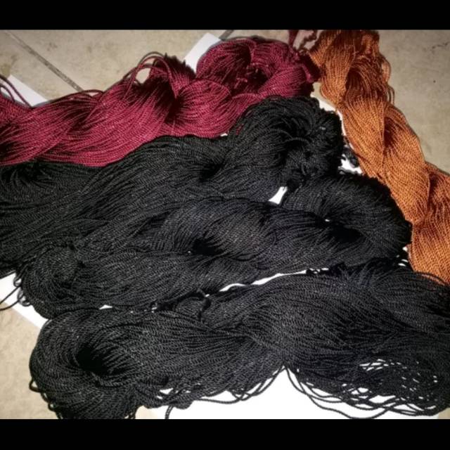 1hank Tali serut nilon tali gelang tasbih kalung bukn prusik satin karet gunung
