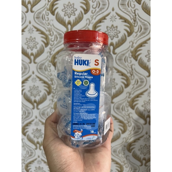 Huki Nipple Silicone Dot Bulat &amp; Gepeng - Dot Botol Susu Bayi