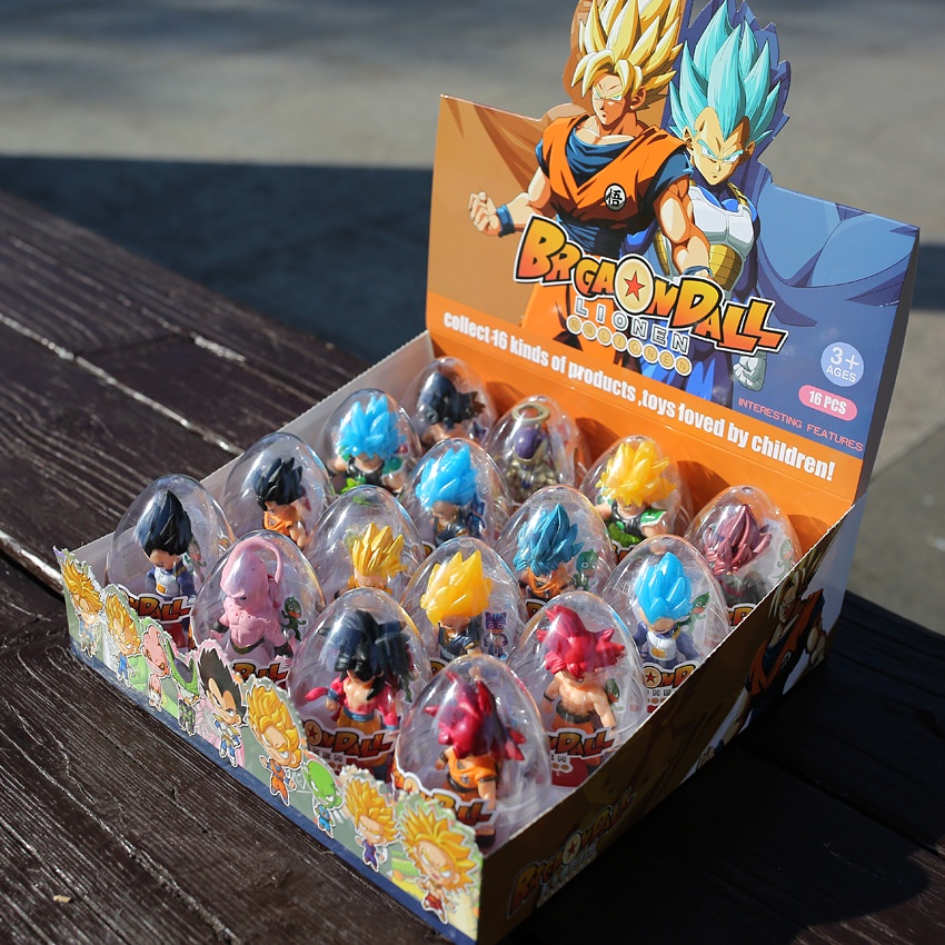 1pcs Random Anime Dragon Ball Angka PVC Super Saiyan Freeza Goku Vegeta Boneka Action Figure Gashapon Mainan Untuk Anak