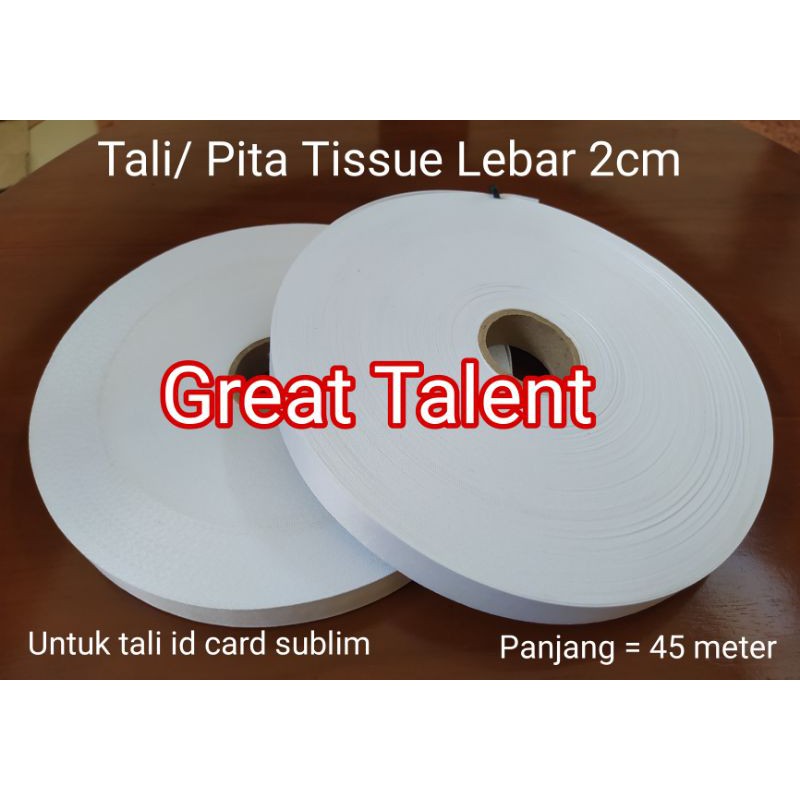 

Tali Tissue 2cm Rolan - Tali Lanyard Sublim 20mm - Tali ID Card Tisu 2 cm - Bahan Pita Tissu - 1 Rol