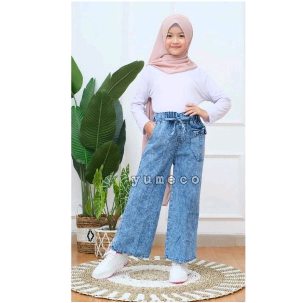 Kulot Zilo Snow / Kulot Jeans Snow Anak TANGGUNG /Kulot levis Snow Anak Usia 8-14 Tahun / Kulot Levi-2