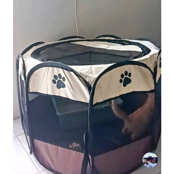 SH8 Pagar Tenda Lipat Portabel dengan 8 Panel untuk Anjing / Kucing Kandang Lipat Hewan Bahan Kain Dibawa-bawa Pet Cage Portable Tent Folding