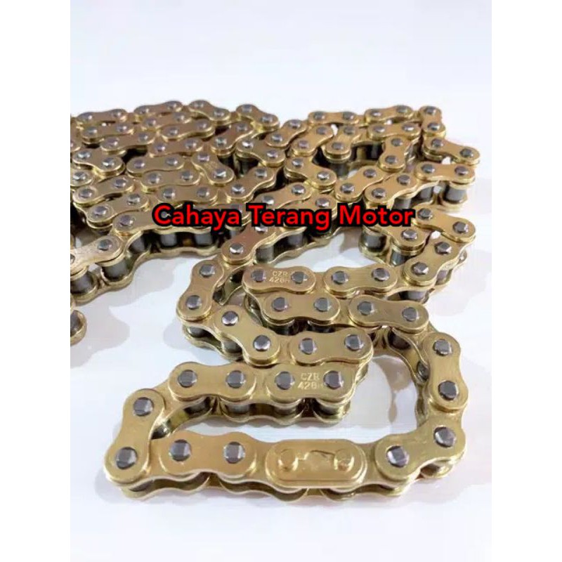 RANTE RANTAI EMAS GOLD MOTOR 428H - 140L KLX CRF CBR R15 V1 V2 V3 VVA VIXION TIGER SCORPIO CB CBR