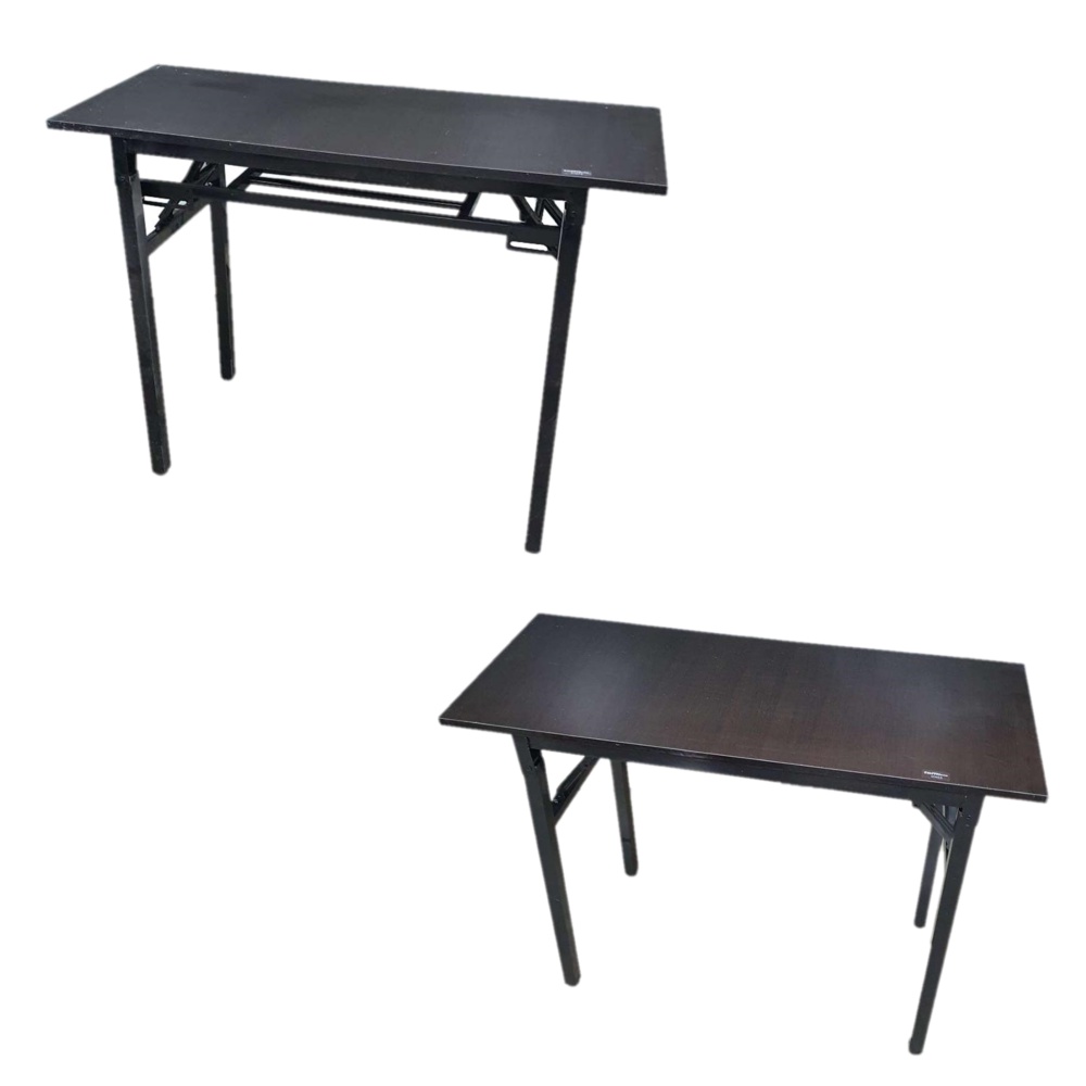 TaffHOME Meja Kayu Belajar Laptop Lipat Foldable Desk 100 x 40 CM - DN04 - Black