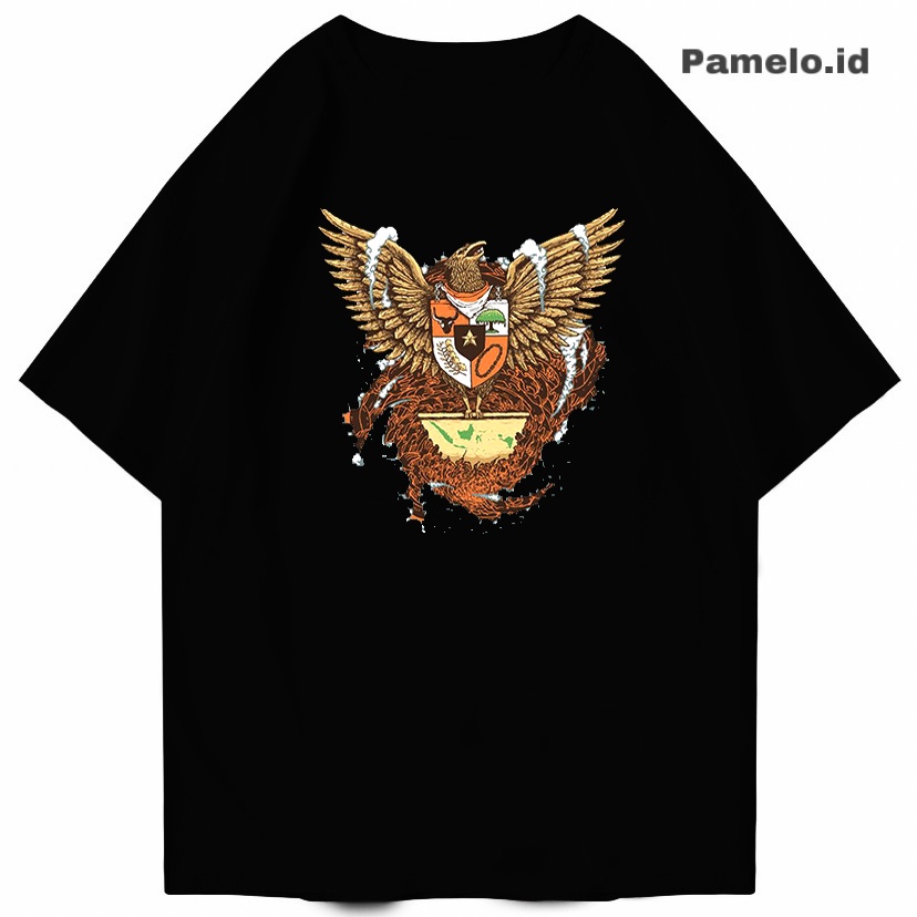 Pamelo.id Garuda Indonesia Kaos Distro  17 agustus T-shirt Pria/Baju Cowok/baju Kaos Murah/Oversize/Kaos Oversize/Kaos Oblong/Baju Oblong/Boyfriend/Oppa korea