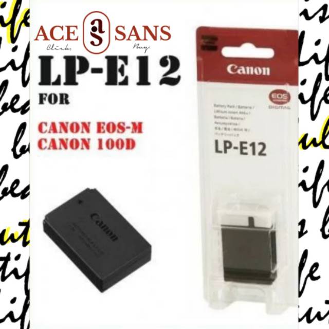 Battery Canon LP-E12 | Baterai for EOS M10 Rebel EOS 100D | Baterai Canon | Canon | Original