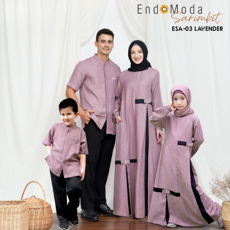 Esa 03 Lavender Endomoda Koko Gamis Anak Kids Dewasa