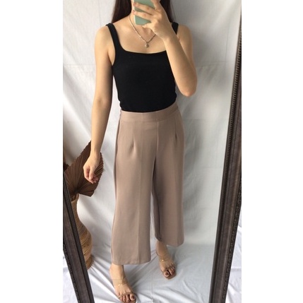 MOSSA CULLOTE PANTS - Celana Kulot Wanita / Celana Kantor / Celana Formal / Celana Panjang Wanita-COFFEE