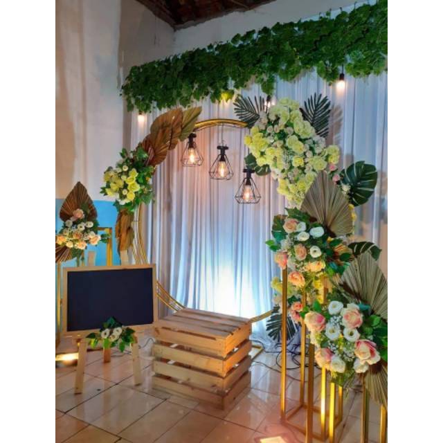 Jual Paket usaha dekorasi photobooth backdrop lamaran/ tunangan rustik