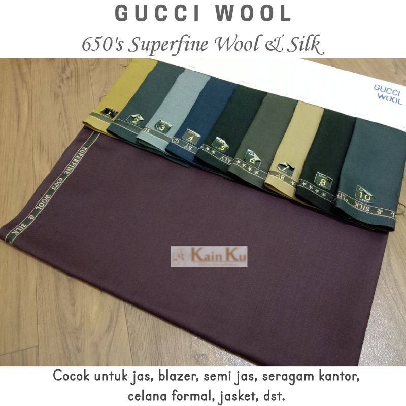 KAIN GUCCI WOOL 650's Superfine Wool & Silk untuk JAS BLAZER