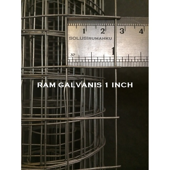 3 Meter RAM KAWAT LOKET GALVANIS 1" SILVER KOTAK 1 INCH 2.5 CM