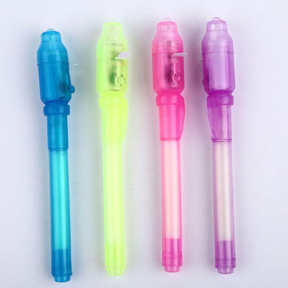 Nanas 3Pcs Warna Random 2in1 Invisible Ink Pen Alat Tulis Menggambar Magic Secret Check Money Tool